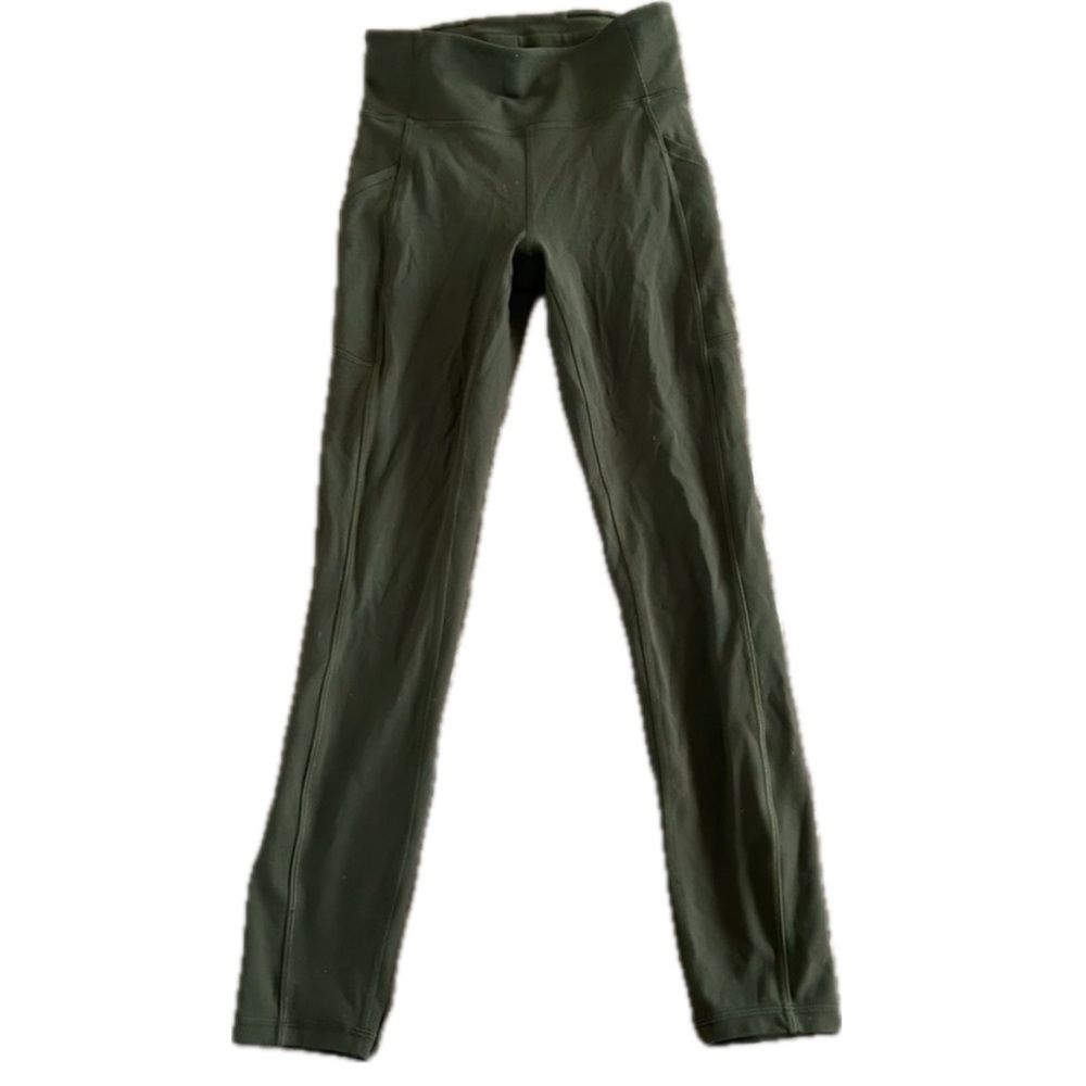 LULULEMON Olive Green High-Waisted Leggings
